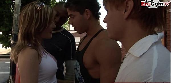  spanish amateur teen at outdoor gangbang after college